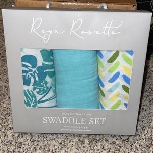 Reya Rosette 3 Pack Baby Swaddle Set NEW